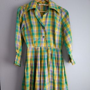 Vintage xs 1960s Lisa Cobb Serbin shirtdress